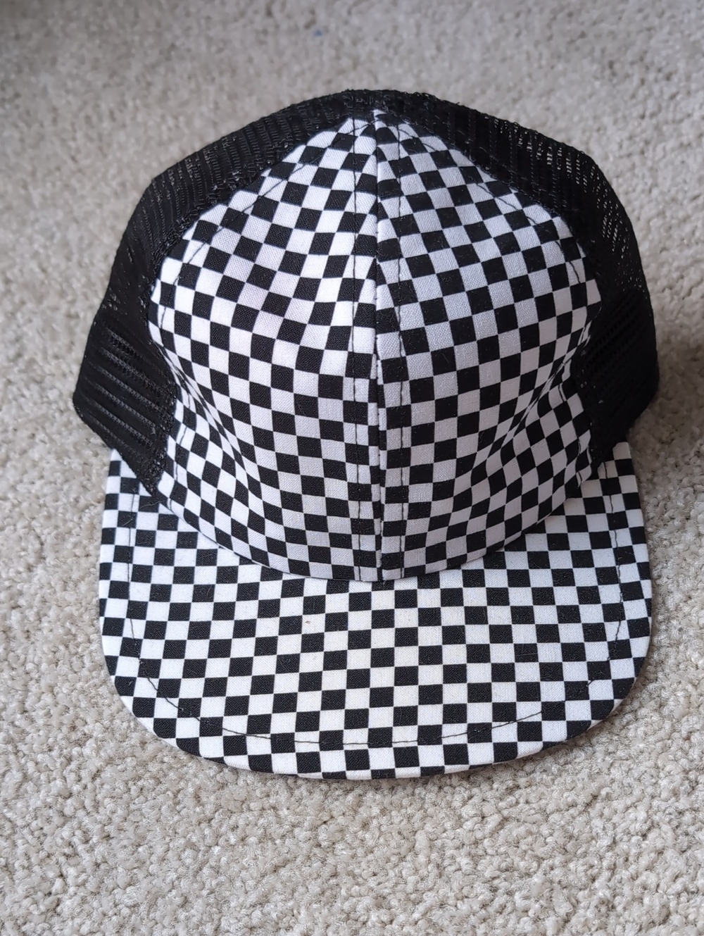 George Hats Black & White Checkerboard Trucker Hat for Kids